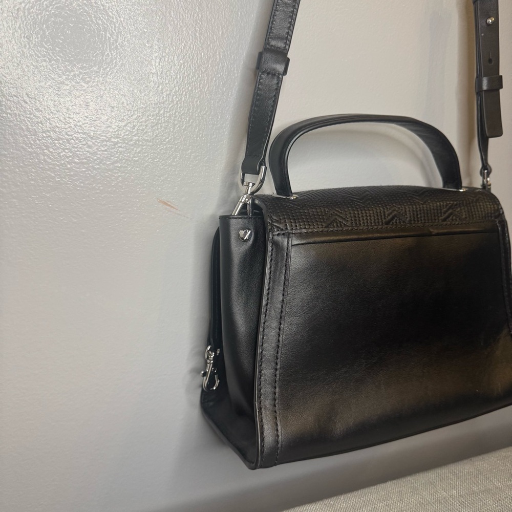 Michael Kors Whitney Medium Quilted Top Handle Satchel Black / Silver - Picture 9 of 11